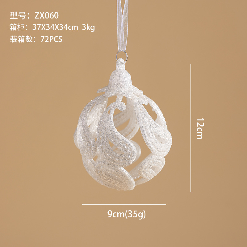 Ventas transfronterizas de champán de Navidad, colgantes de polvo brillante, colgantes de nieve, adornos de árbol de Navidad, props de disparo