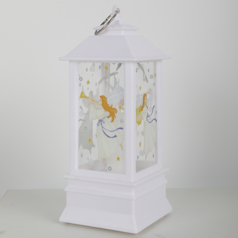 Decoración de Navidad portátil DIY lámpara de noche decoración castillo lámpara de viento candelabro lámpara viejo muñeco de nieve juguetes luminosos image 12
