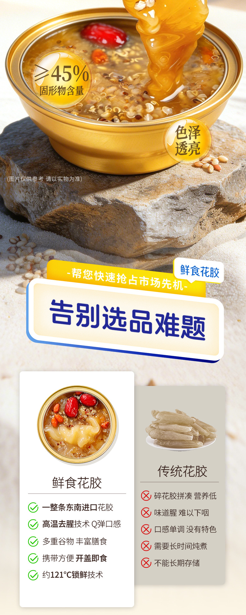 Ready to Eat Fish Maw with Red Date and Snow Fungus Flavor 168g Bowl Nourishing Chinese Herbal Delicacy key features