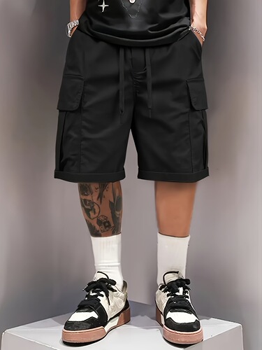 Men's Summer Plus Size Casual Sporty Multifunctional Pocket Shorts Suitable for Outdoor Activities