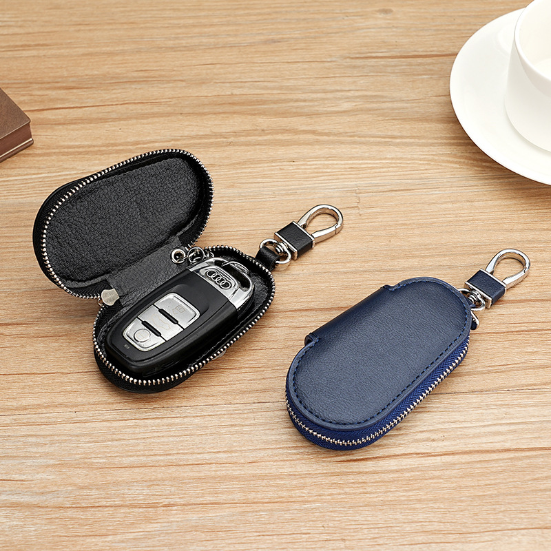 Moda transfronteriza de viaje de negocios bolsas de llaves de automóviles modelo universal para hombres y mujeres bolsas de llaves de cuero mini bolsas de llaves