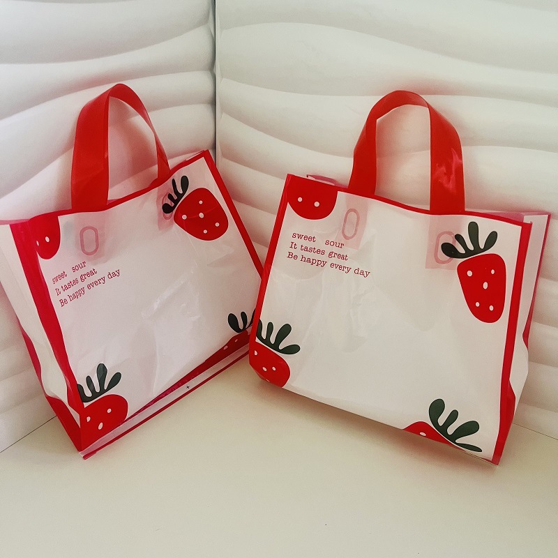 可爱笑脸服装店袋子礼品袋男女童装店手提塑料袋鞋盒包装批发logo