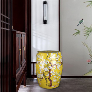 J^Jingdezhen Ceramic Stool, Flower and Bird Shoe-Changing Stool, Dressing Stool, Sitting Stool, Bar Stool, Porcelain Stool, Drum Stool, Cool Stool, Round