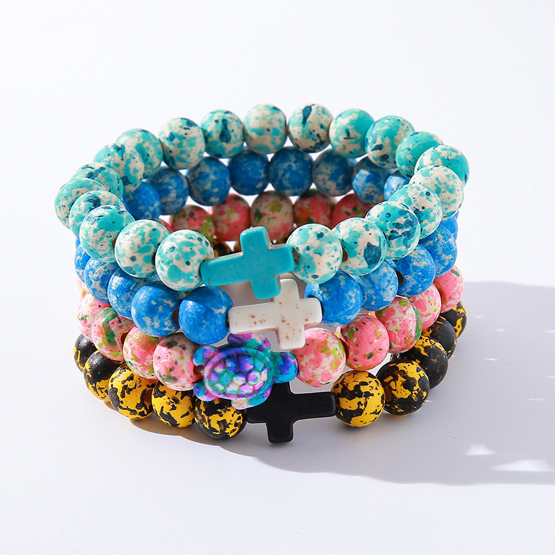 Bracelets Classification Casual Simple Style Tortoise Cross Wood Wholesale Bracelets