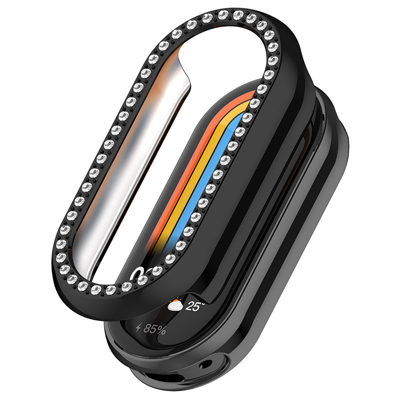 Suitable for Xiaomi Band 10 protective case xiao Mi 8/9 Watch 8/9 Pro protective case PC single diamond skeleton watch undefined
