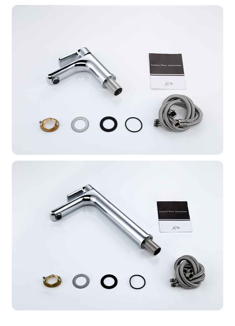 All-copper washbasin faucet, cold and hot dual-purpose bathroom cabinet, single-hole washbasin, washbasin, splash-proof faucet undefined