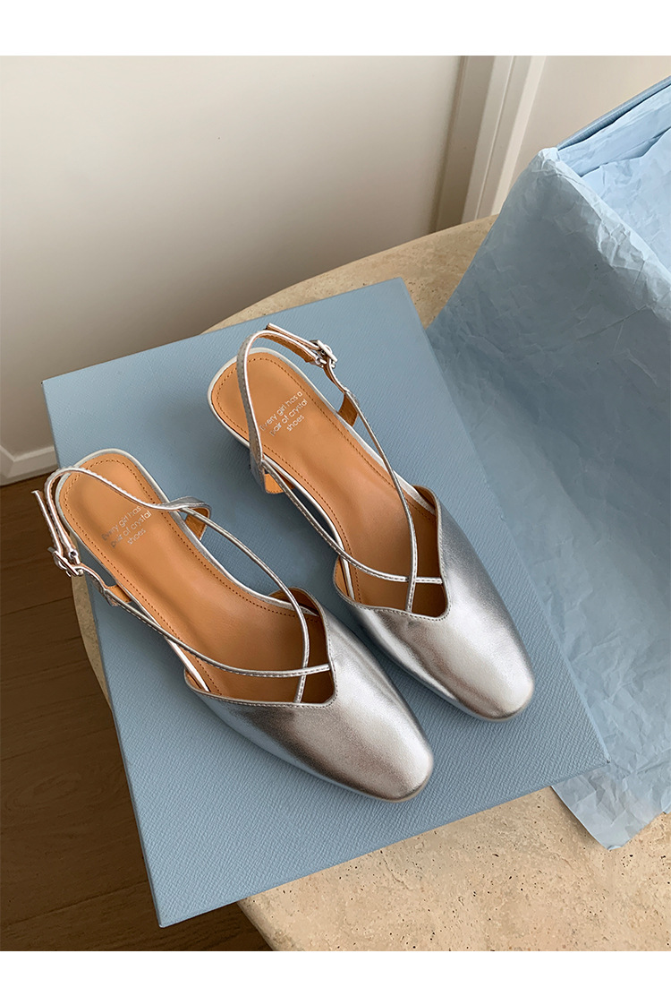 Sandal nữ quai ngang mũi trùm gót vuông 5 cm phong cách Hàn Quốc — đen chi tiết 20