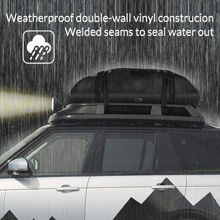 Cross-border bestseller: Thickened 600D Oxford cloth car roof luggage bag, waterproof and sun-resistant car roof bag