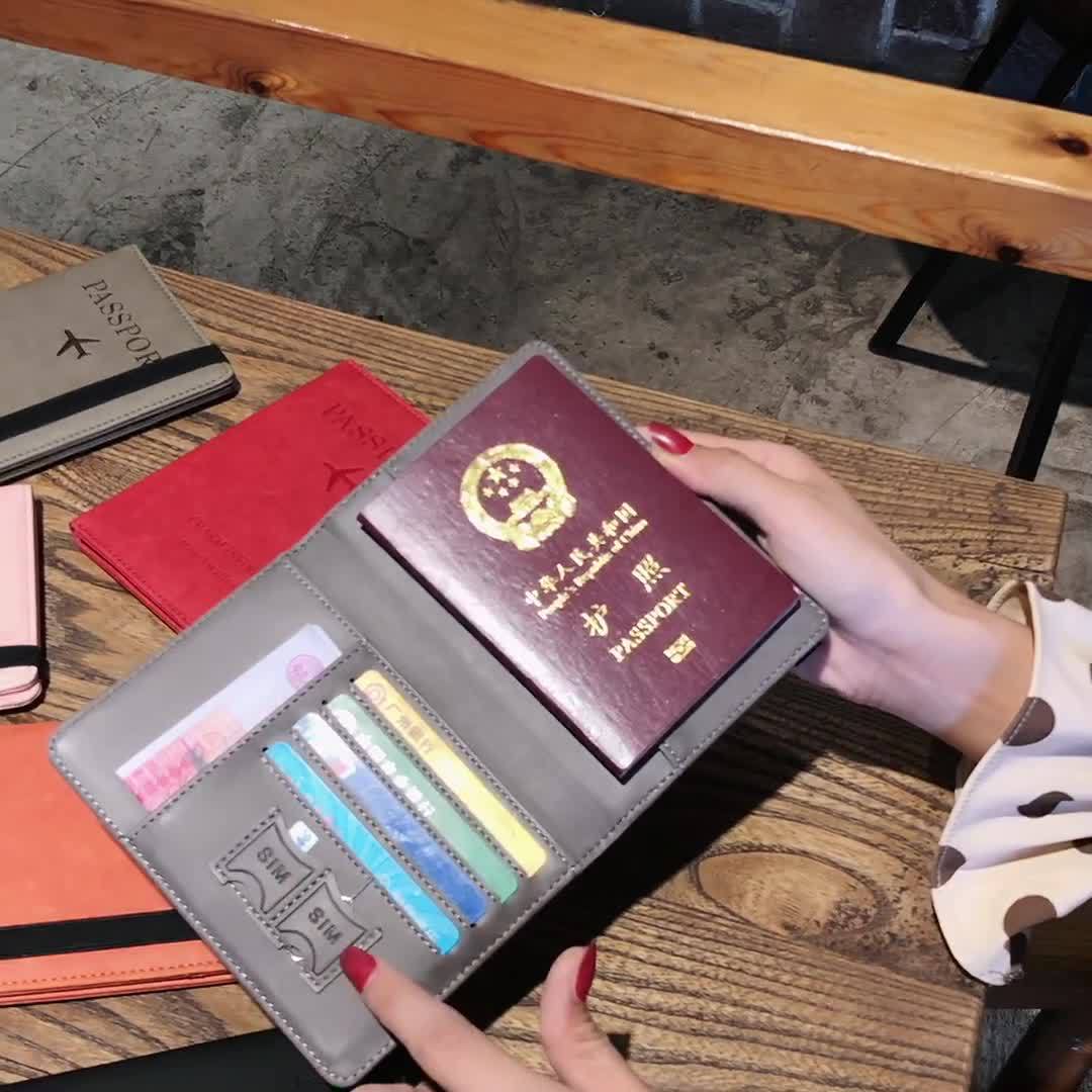 Viaje multifuncional anti-magnetic pasaporte clip de pasaporte en stock personalizado tarjeta de equipaje boleto clip de tarjeta mayorista bolsa de tarjetas