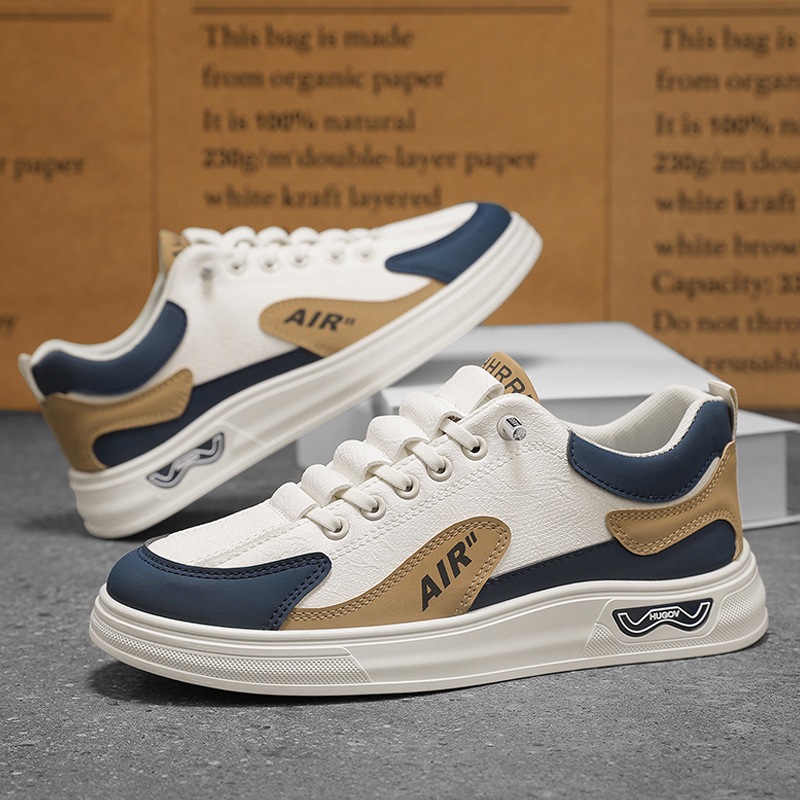 Zapatos de hombre primavera 2025 nuevos zapatos de moda zapatos blancos para estudiantes zapatos de skate casuales para hombres primavera