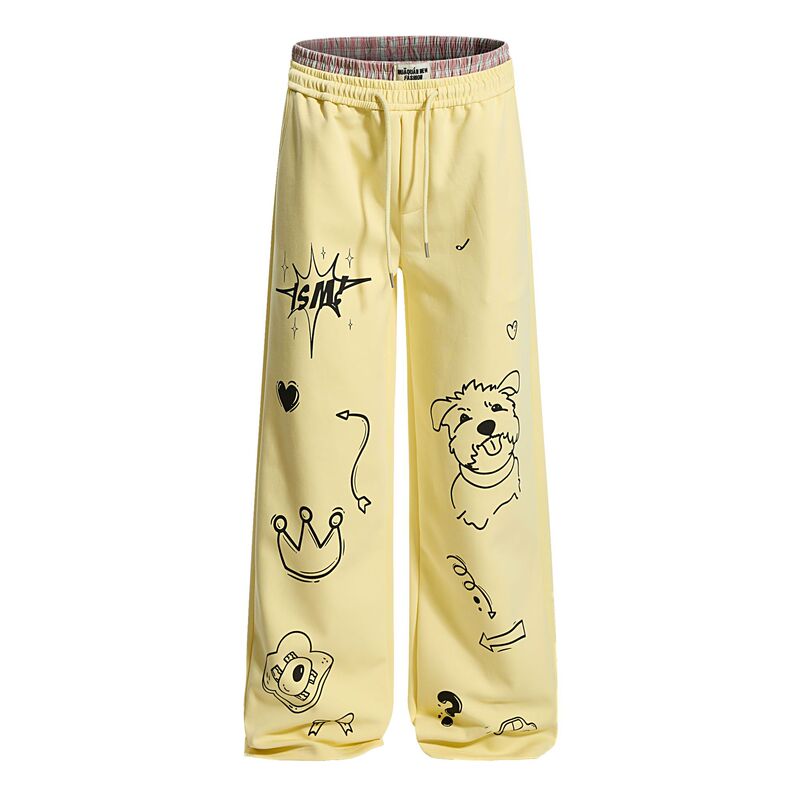 Mint Miaow 25秋季新品美式可爱小狗元素设计卫裤休闲长裤|undefined
