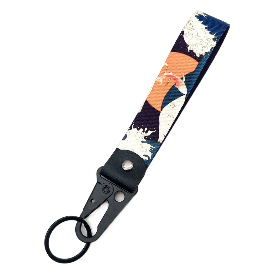 Coche JDM modificado cultura metal llavero correa de muñeca clave cuerda anti-perdido colgante adornos en stock al por mayor