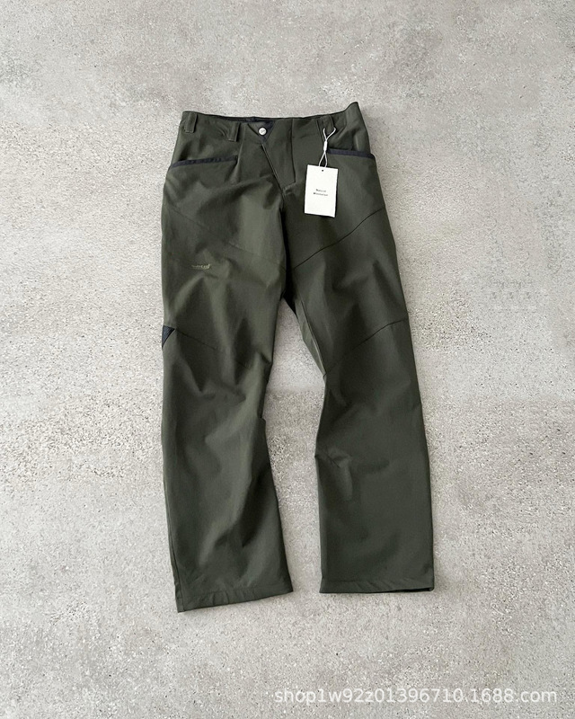 平替鼠家春秋ソフトシェルパンツ男刺繍標戸外機能防風弾力速乾ズボン徒歩登山ズボン|undefined