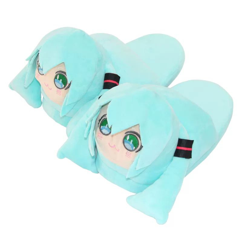 Плюшевые тапочки со звездой Prayer Night Miku Hatsune Miku, домашние для девочки осенью и зимой, тёплый хлопок