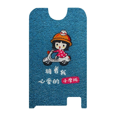 rubber wire ring foot mat: Electric vehicle foot mat - cycling-girl-table-bell-small-fanta