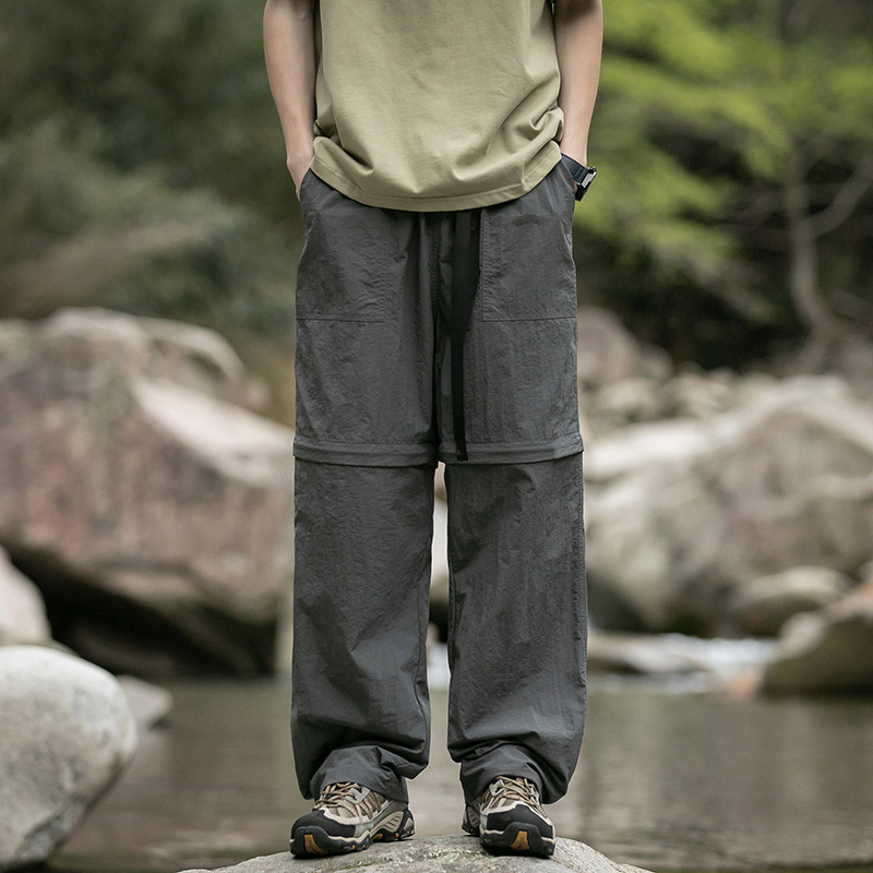 Trend removable sports solid color summer waterproof trousers for…