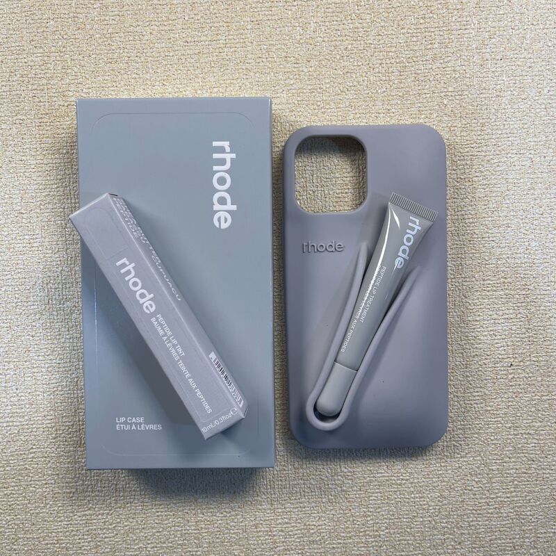 Suitable for Apple Haley's Same Lipstick Lipstick Lip Glaze Silicone Mobile Phone Rhode Creative Polypeptide Lip Gloss Protective Cover Suitable for Apple Haley's Same Lipstick Lipstick Lip Glaze Silicone Mobile Phone Rhode Creative Polypeptide Lip Gloss Protective Cover