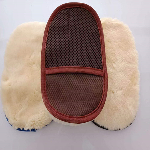 Single sided Japanese imitation wool polishing car wash wool gloves, leather waxing car detailing, cleaning supplies wholesale