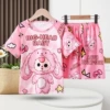 XX Double Short Set-Long Ear Pink Baby