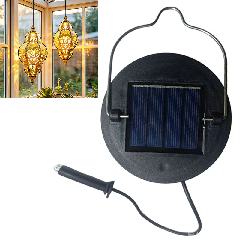 Cross-Border Solar Cell Box Chandelier Accessories Outdoor Courtyard Hanging Iron Lantern Decorative Light Source Cross-Border Solar Cell Box Chandelier Accessories Outdoor Courtyard Hanging Iron Lantern Decorative Light Source