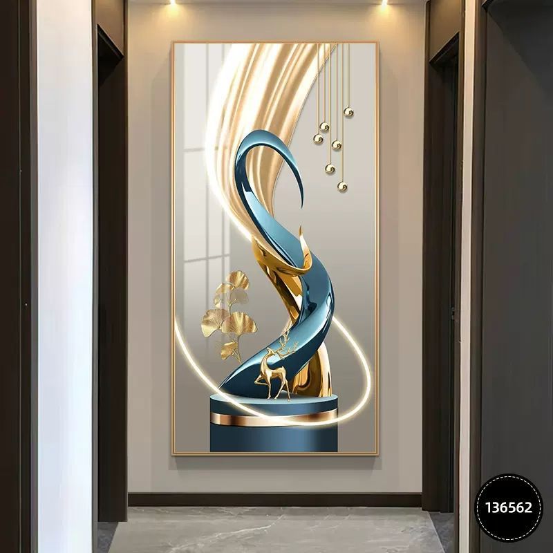 Pintura decorativa de entrada moderna de lujo ligera atmósfera Fu Zi de alta gama mística fondo mural decoración de muros colgantes de pasillo mural image 28