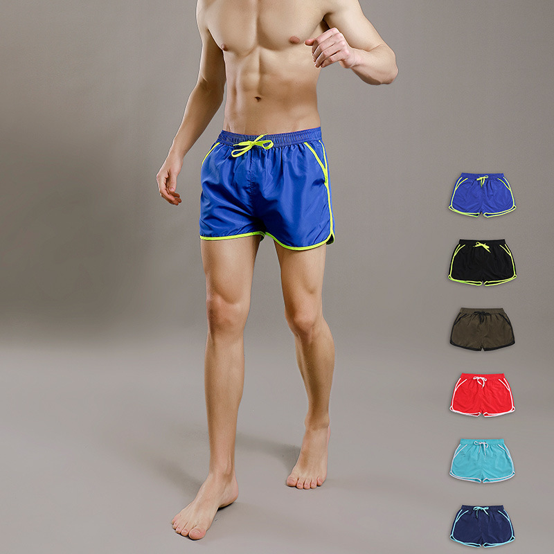 In-Stock New Cross-Border Men's Beach Shorts in Various Sizes and Colors, Breathable Surf Shorts, Swimming Sports Shorts Wholesale