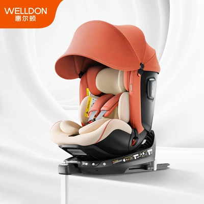 Car child safety seat Safety Seat for Babies Aged - danxia-orange-ventilated-edition