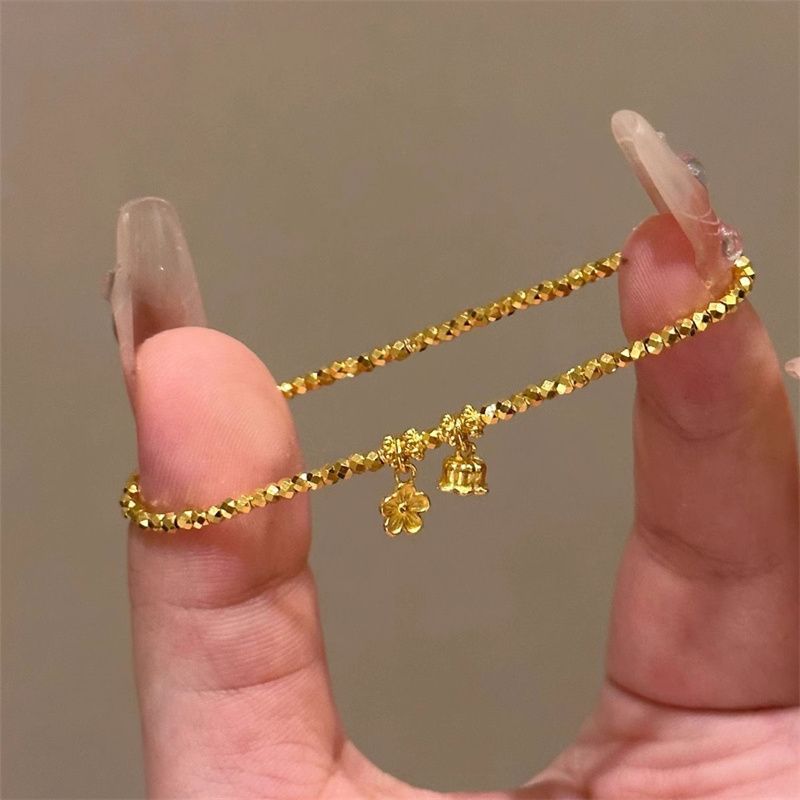 Broken gold flower bracelet elastic rope