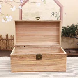 新品复古木制礼盒 威士忌红酒酒杯收纳盒翻盖锁扣桌面饰品收纳盒