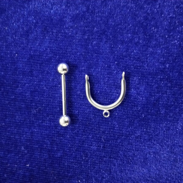 Physiological nose piercing stainless steel