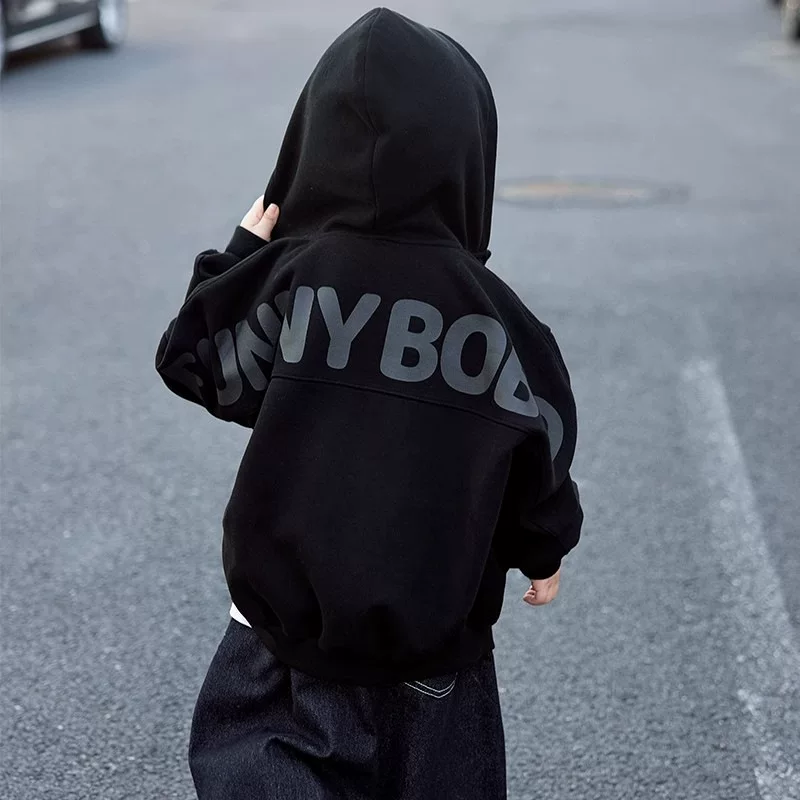 Spring jacket for boys, children's autumn hoody, cardigan for leisure, T-shirt, western style
