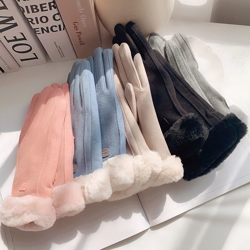 Guanti da donna in inverno, isolamento morbido e spesso, simpatico touch screen, velluto tedesco, elettrico autunnale e invernale_voghion.com