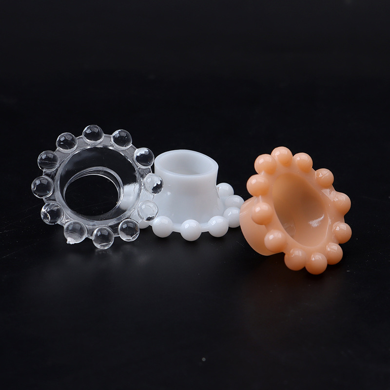 Beaded Penis Ring, TPE Delay Constriction Ring with 18 Beads, Manual Male Adult Toy — detail image 19