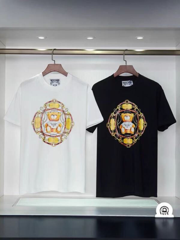 2025年ミュウミュウ MOSホームベアプリントロゴラウンドネック半袖Tシャツメンズトレンド新作の正しいバージョン|undefined