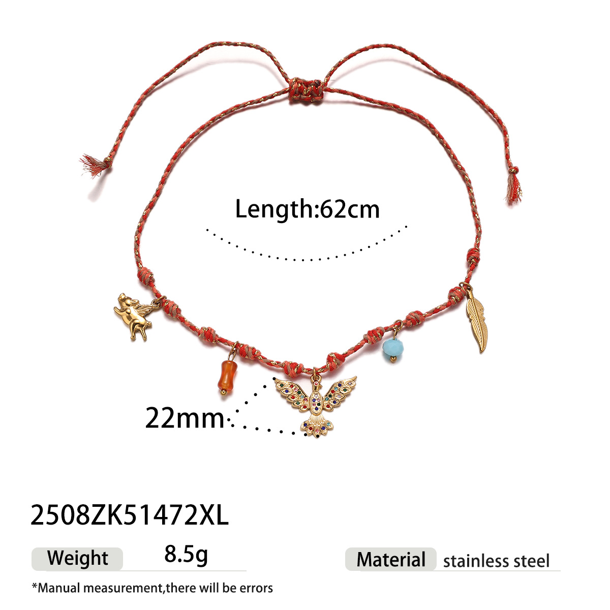 Collar de acero inoxidable bohemio TENA nicho de lujo ligero Laotian Chain de clavícula Joyas transfronterizas de Europa y América