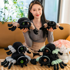 Cross-border product funny plush spider toy black spider prank gag prop creative doll