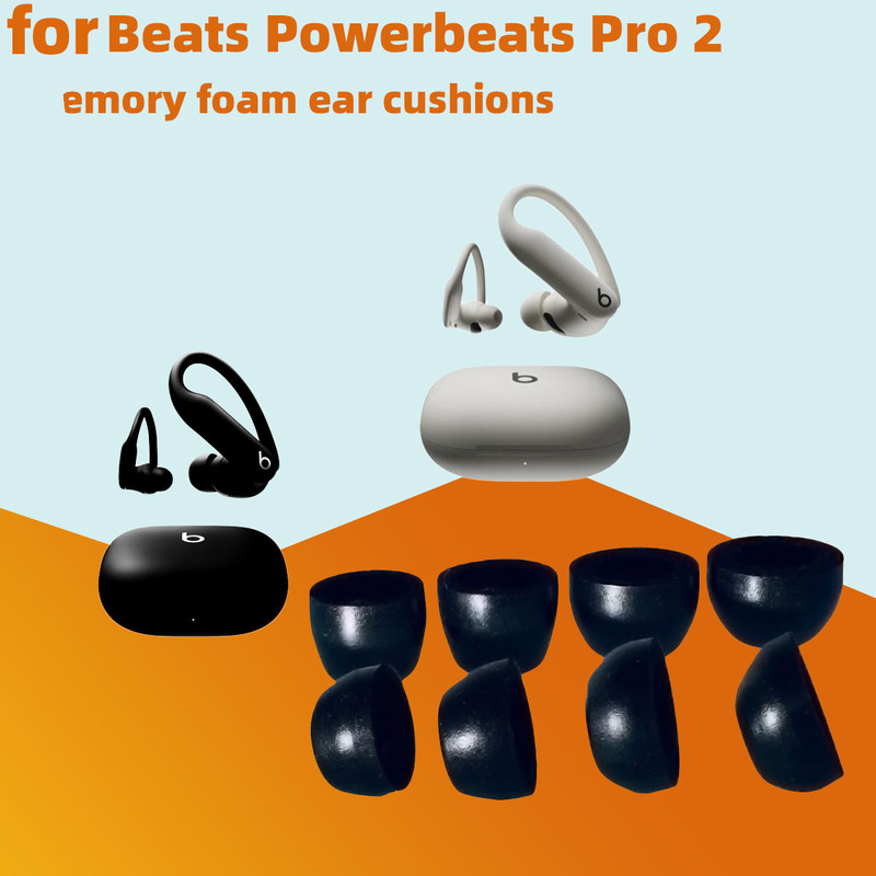 Suitable for Beats Powerbeats Pro2 Headphones, Sponge Earplugs, Memory Foam, Slow Rebound, Noise Reduction, Portable