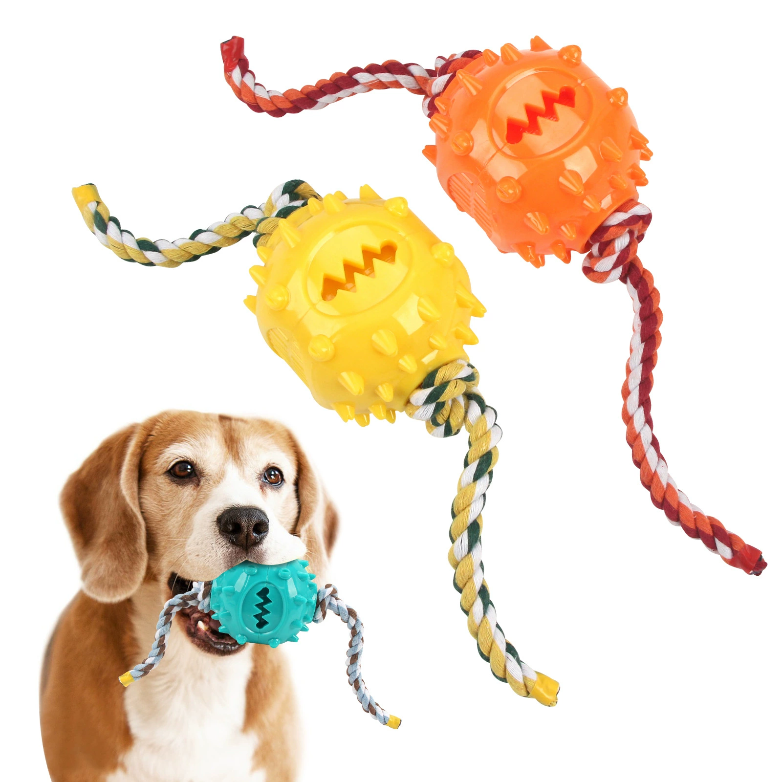 Travel adjustable interactive toy on lanyard, pet, can bite