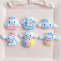 Облака животных большие ухо собака щенок кролик мультфильм смола аксессуары заколки головки поводок ремень обувь канцелярские аксессуары