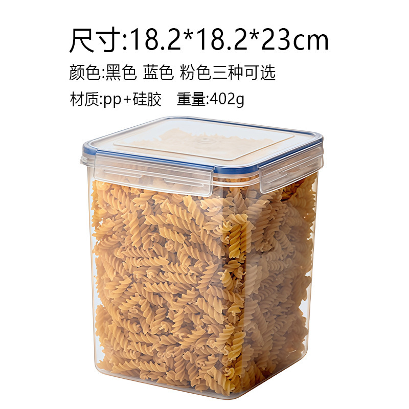 Refrigerador caja de almacenamiento de alimentos congelados caja de almacenamiento de alimentos plástico de grado alimenticio para mascotas sellado de grado alimenticio