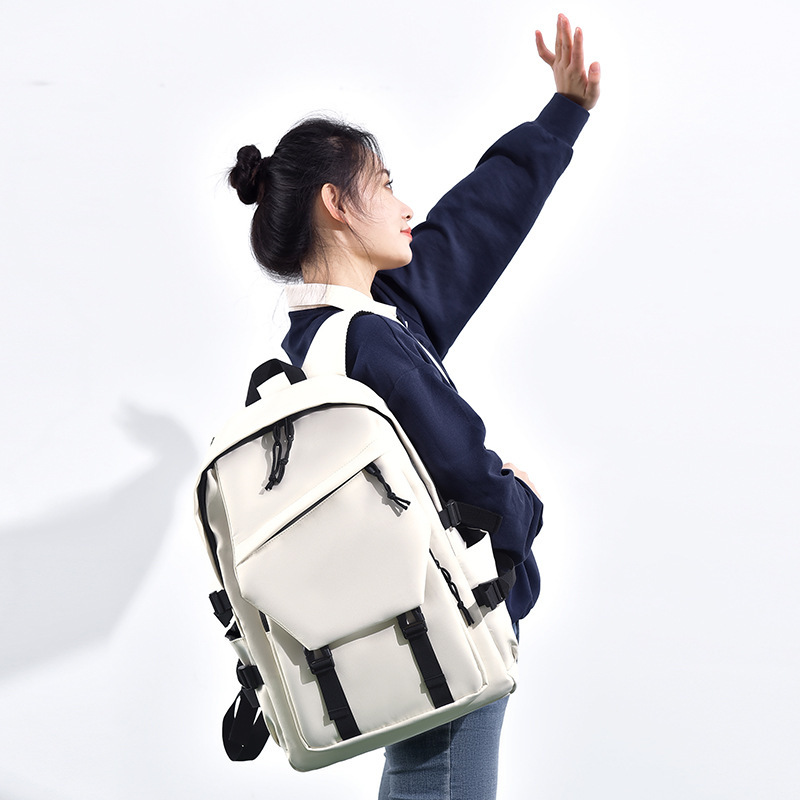 男性と女性のための新しいファッショナブルな学生スクールバッグ、シンプルで多用途のバックパック、コンピューターバッグ、大容量の韓国スタイルの軽量トラベルバッグ|undefined