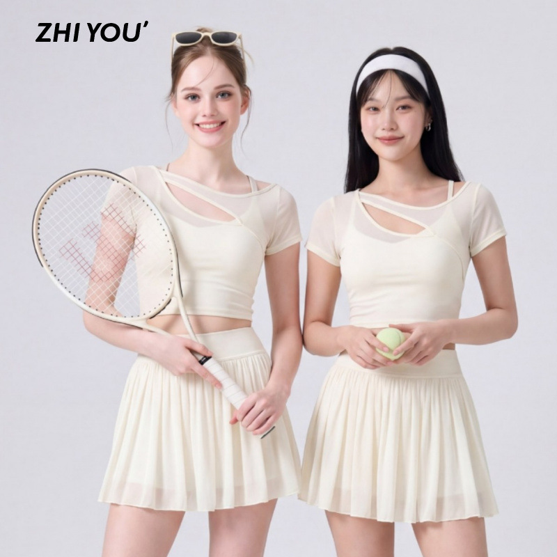 Yoga Top for Women, Asymmetrical Shoulder Cutout, Breathable Mesh Running Fitness Sports Vest, Sports Top 0Bt015