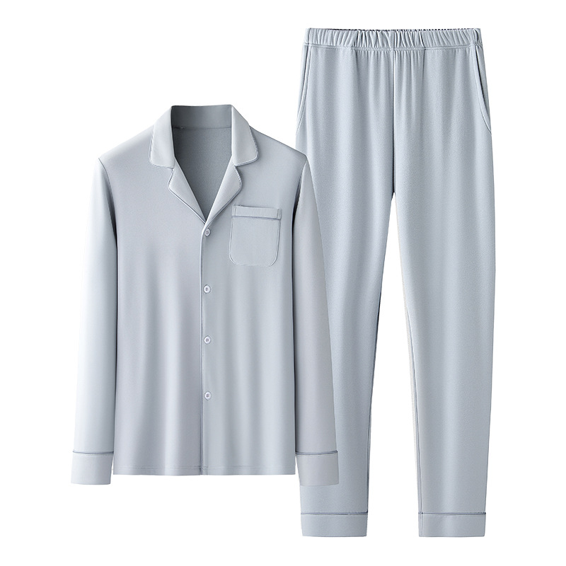 Tencel de terciopelo de doble cara Otoño e Invierno traje de manga larga para mujer ropa de abrigo solapa ropa de hogar cardigan pijamas forrado de lana medio grueso