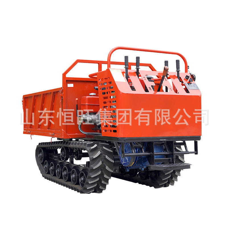 Vehículo de transporte de orugas de montaña de Hengwang, pequeño camión de carga de montaña Wangquan, camión de volcado de terreno, vehículo de transporte de orugas agrícolas