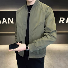 棒球服外套男士秋冬款2025新款爆款潮流修身衣服秋季男装双层夹克