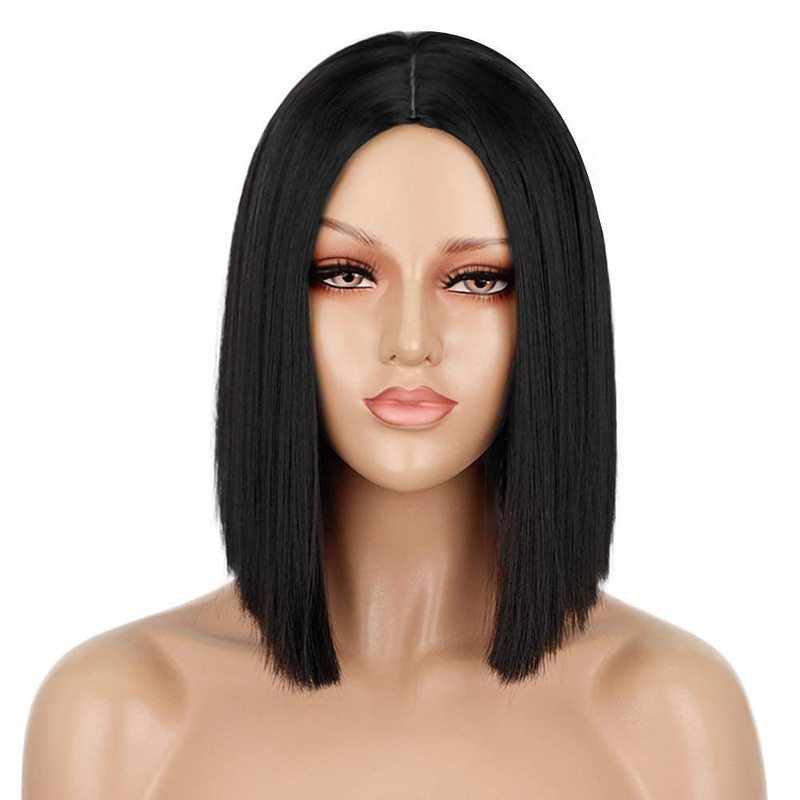 クロスボーダーアマゾンホリデーウィッグアニメカラフルなボボヘッドコスショートヘアマルチカラーフラット前髪ショートストレートヘアヘッドギア|undefined