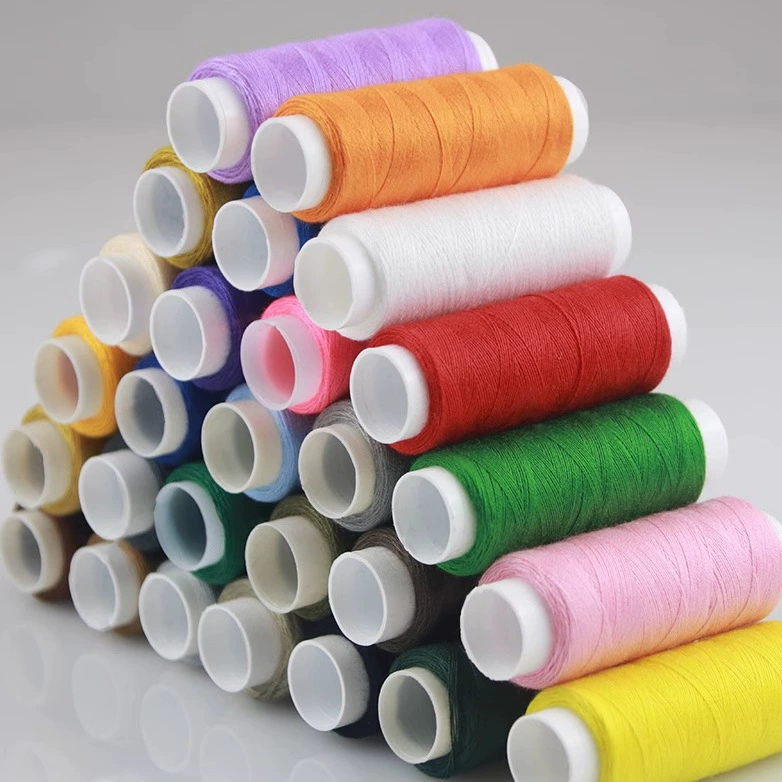 Цветная маленькая рулонная нить Домашняя ручная шитья полиэфирная нить шитья черная белая обычно используемая ручная шитья DIY