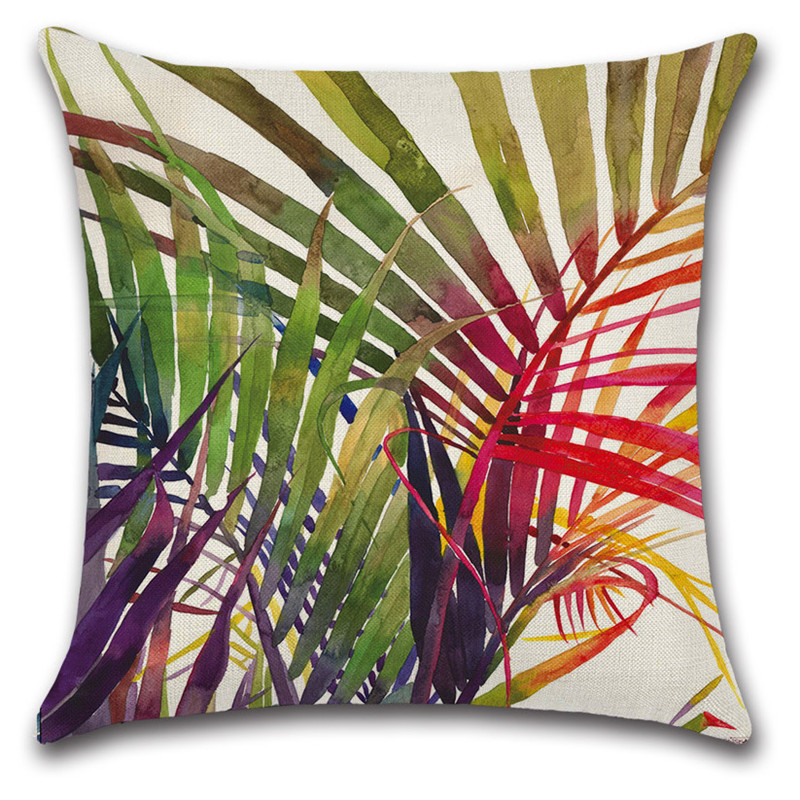 YC Amazonas plantas tropicales flor decoración abrazo funda de almohada casa sofá funda de almohada cojín de hoja de plátano coche