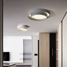 北欧现代简约主卧室吸顶灯圆形小客厅房间书房玄关灯具2021年新款