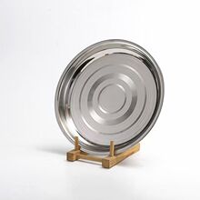 厂家直销不锈钢无磁加厚托盘加厚圆盘加厚光碟盘编纹花盘轻奢古铜